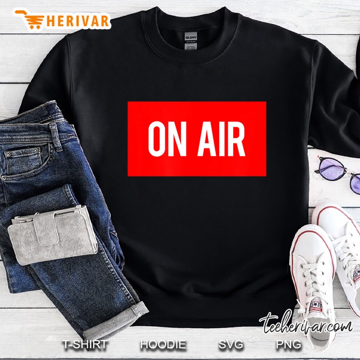 On Air Retro Dj Microphone Podcast Vintage Vibe Gift Sweatshirt