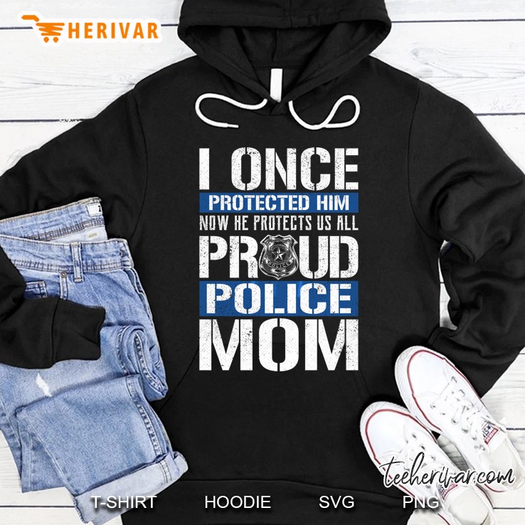 Proud Police Mom Tshirt Support Police Son Mugs