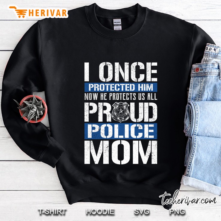 Proud Police Mom Tshirt Support Police Son Mugs