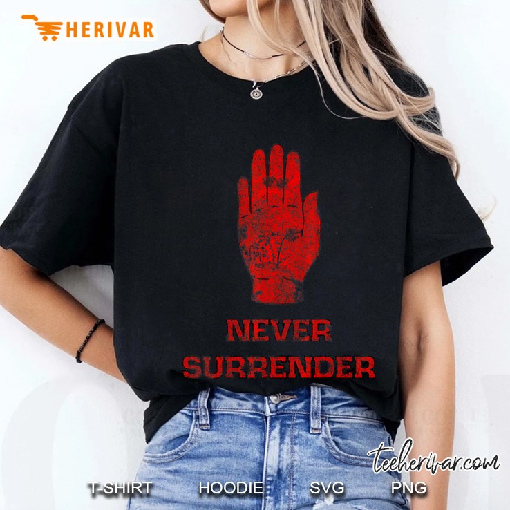 Red Hand Ulster Loyalist Symbol Never Surrender Ireland Tee Ladies Tee
