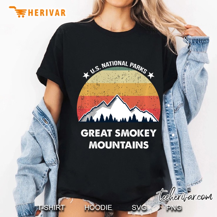 Retro Great Smokey Mountains National Park Pullover Ladies Tee