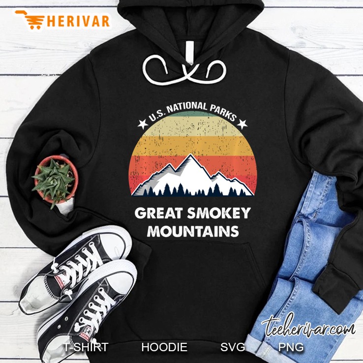 Retro Great Smokey Mountains National Park Pullover Hoodie