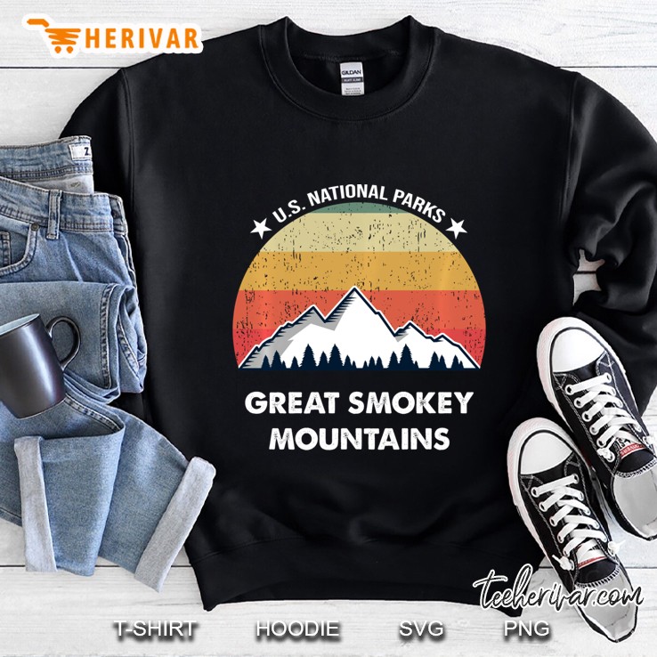Retro Great Smokey Mountains National Park Pullover Sweatshirt