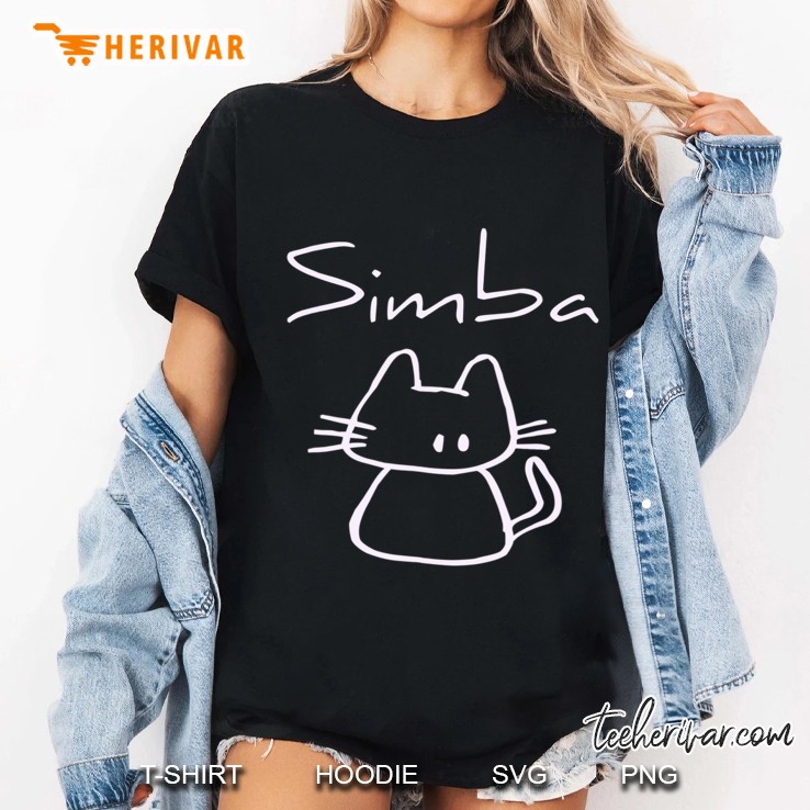Simba The Cat Funny Gift Tshirt With My Cats Name On It Ladies Tee