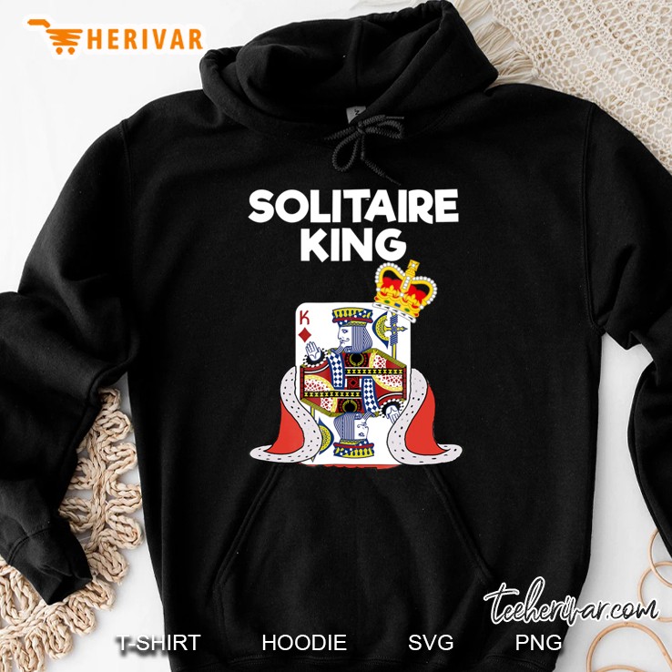 Solitaire Gift - Funny King - Card Game Hoodie