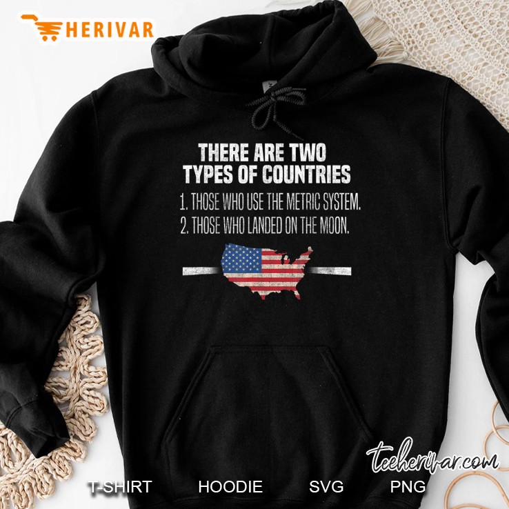 Two Types Of Countries Landed On Moon Nerd Math Hoodie