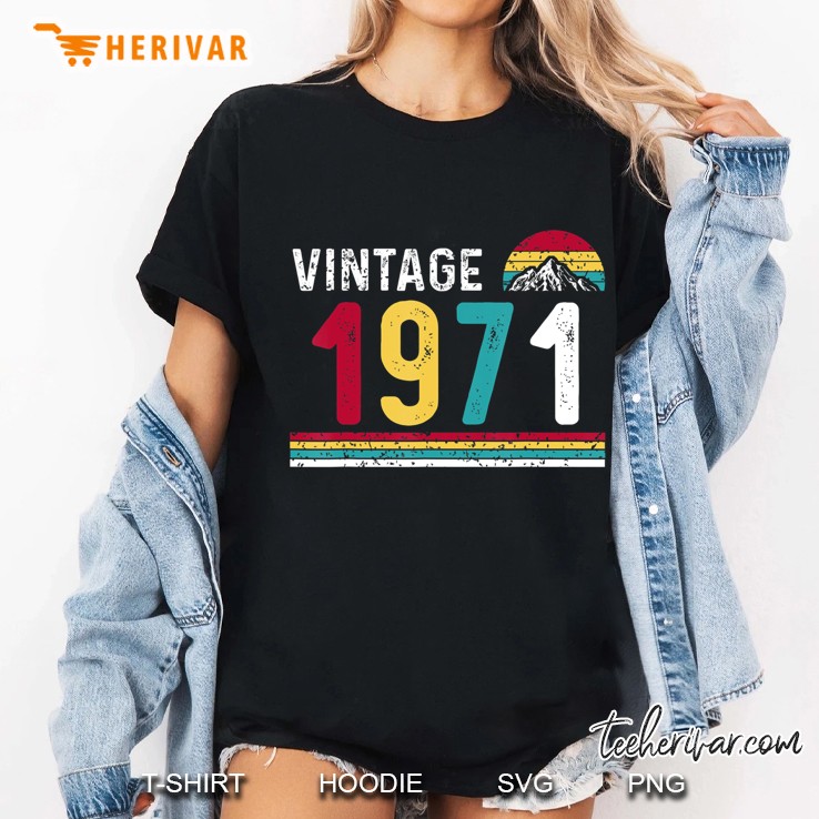 Vintage 1971 49Th Birthday 49 Years Old Gift Hoodie