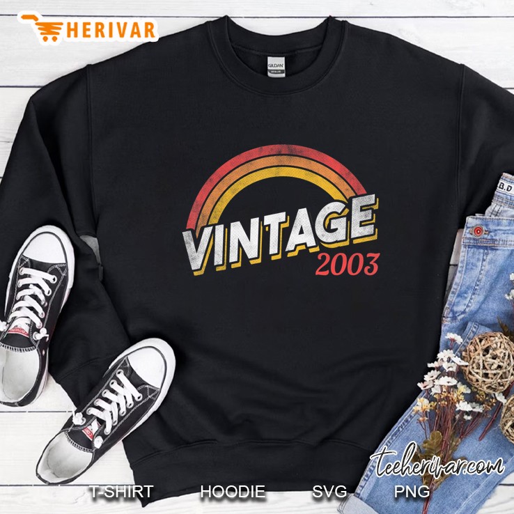 Vintage Birthday 2003 17Th Birthday Gift 17 Year Old Sweatshirt