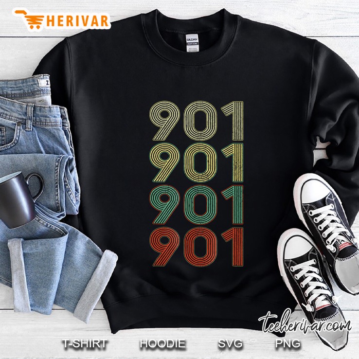 Vintage Memphis Tennessee Tshirt 901 Area Code Retro Gift Sweatshirt