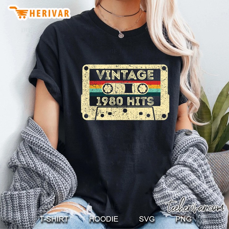 Vintage Retro 1980 Cassette 40 Years Old 40Th Birthday Gift Ladies Tee
