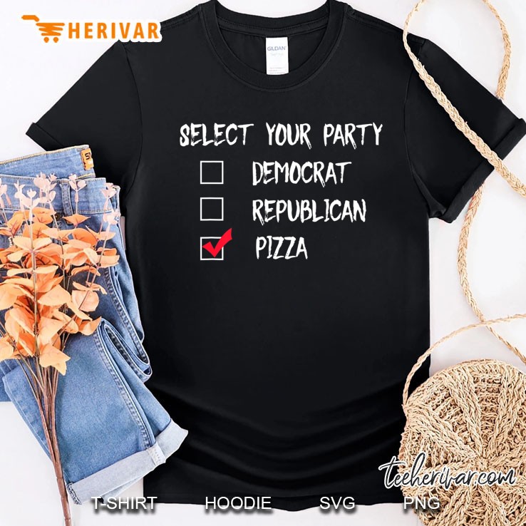 Vote Pizza Party Political Humor Funny Pizza Lover Gift Shirt