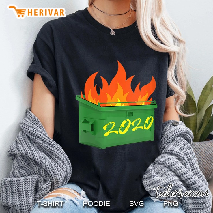 Womens 2020 Dumpster Fire Funny Meme End Of The World Design V-Neck Hoodie