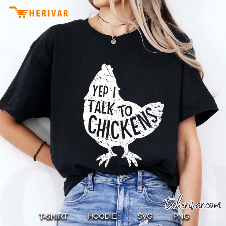 Yep I Talk To Chickens Super Cute Funny Chicken Hens Farm Tank Top Hoodie