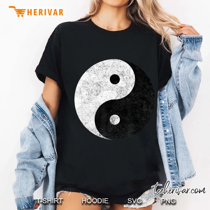 Yin Yang Symbol Tao Taijitu Yoga Peace Love Ladies Tee