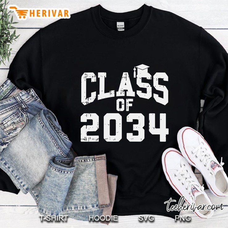 Class Of 2034 Grow With Me Future Kindergarten Graduate Sweatshirt