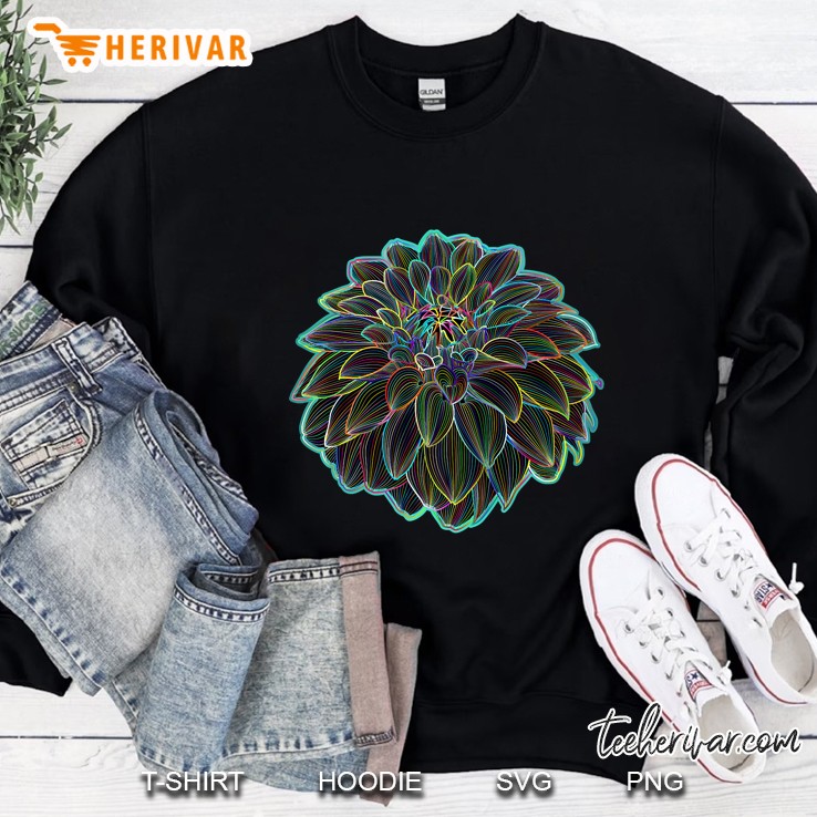 Colorful Dahlia Flower Shirt - Abstract Ar Sweatshirt