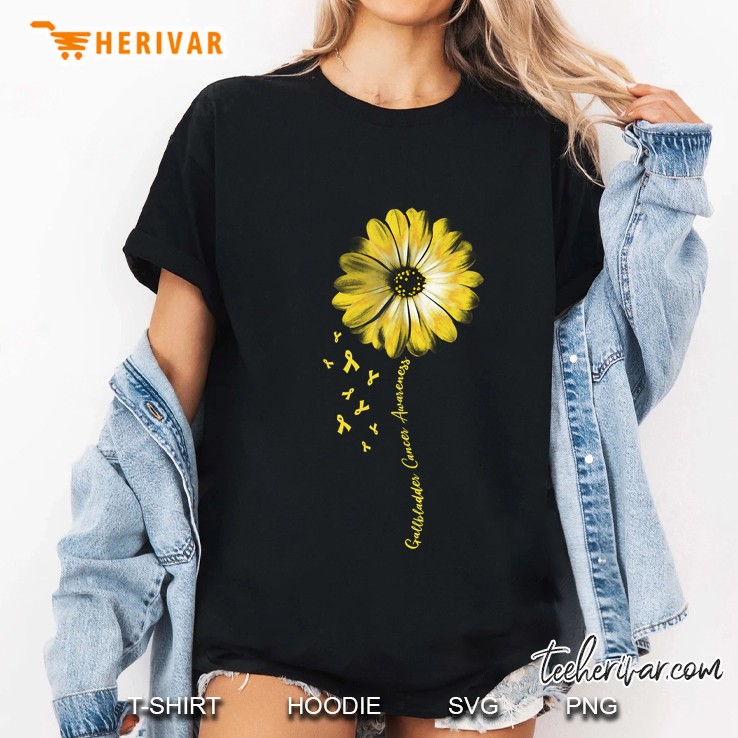 Daisy Flower Gallbladder Cancer Awareness Ladies Tee