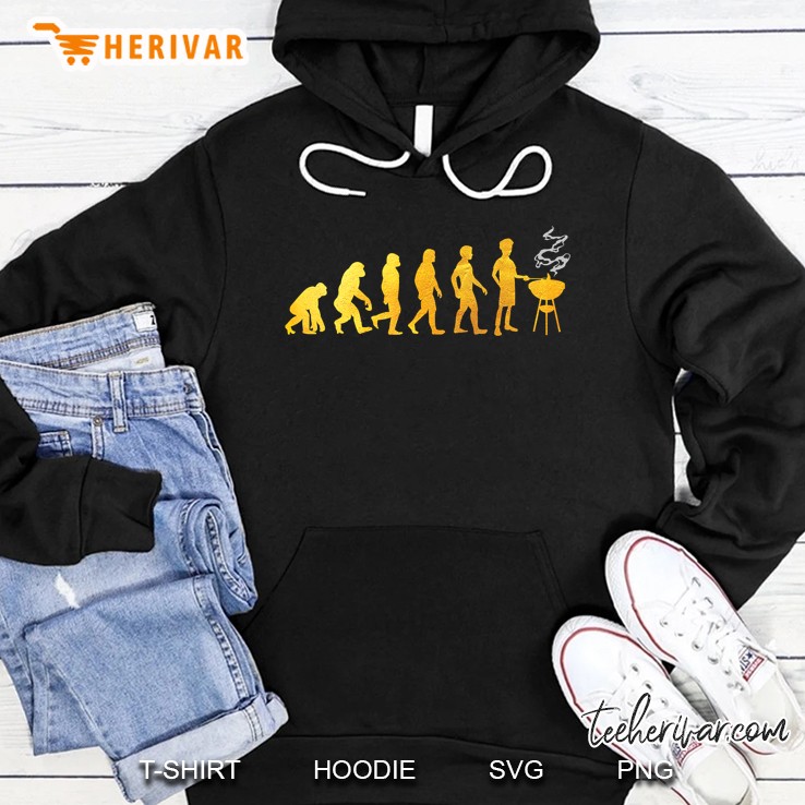 Funny Evolution Of Grilling Bbq Barbecue Grill Master Gift Hoodie