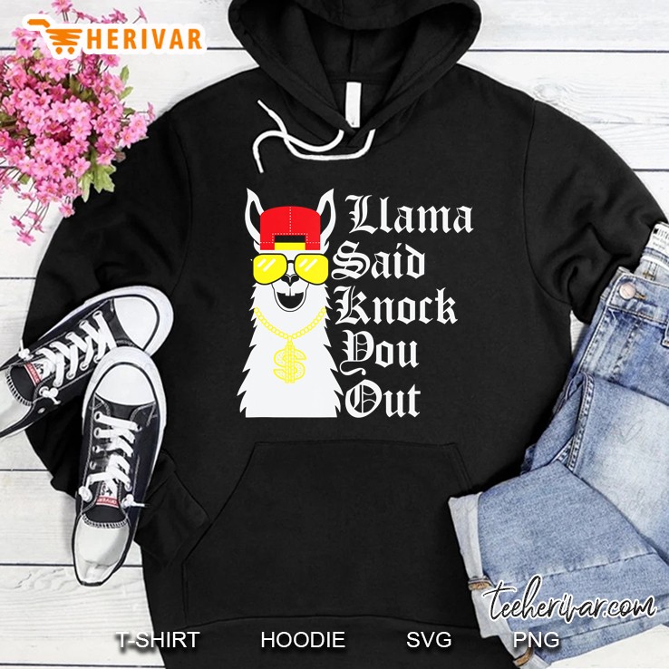 Funny Llama Shirt - Llama Said Knock You Out Pun Mugs