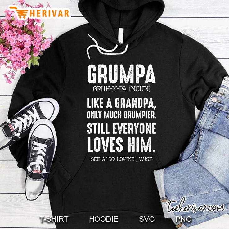 Grumpa Definition Funny Great Granddad Grandfather Grandpa Hoodie
