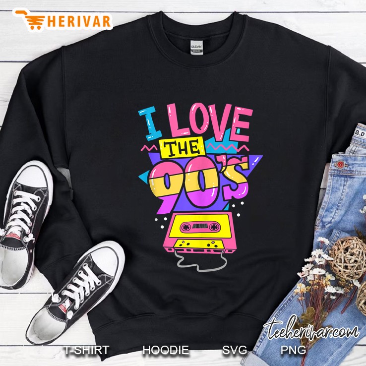 I Love The 90S Nineties Cassette Retro Disco Party Birthday Tank Top Sweatshirt