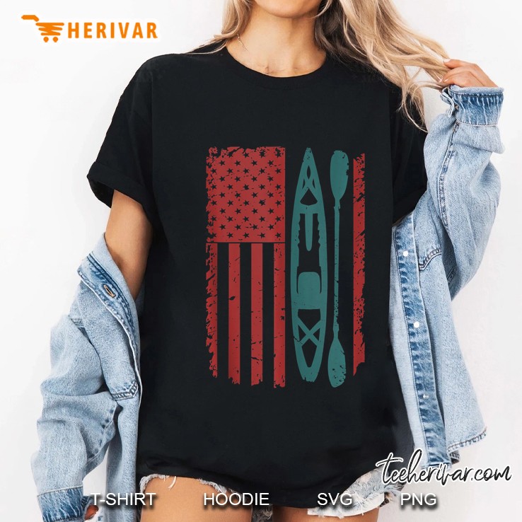 Kayak Lover Gift Kayaking Flag Gear Water Sport Graphic Art Tank Top Ladies Tee