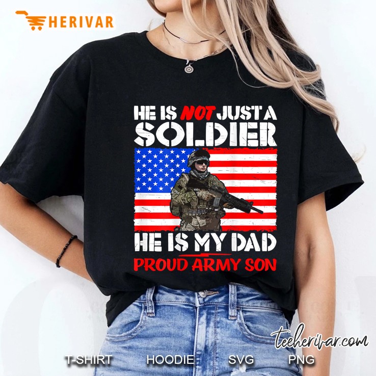 My Dad Is A Soldier Hero Proud Army Son Military Child Gift Hoodie