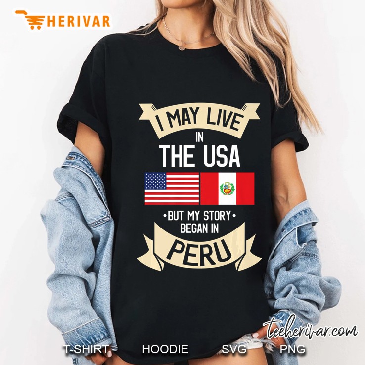 Peru American Flag Usa Peruvian Roots Gifts Premium Hoodie