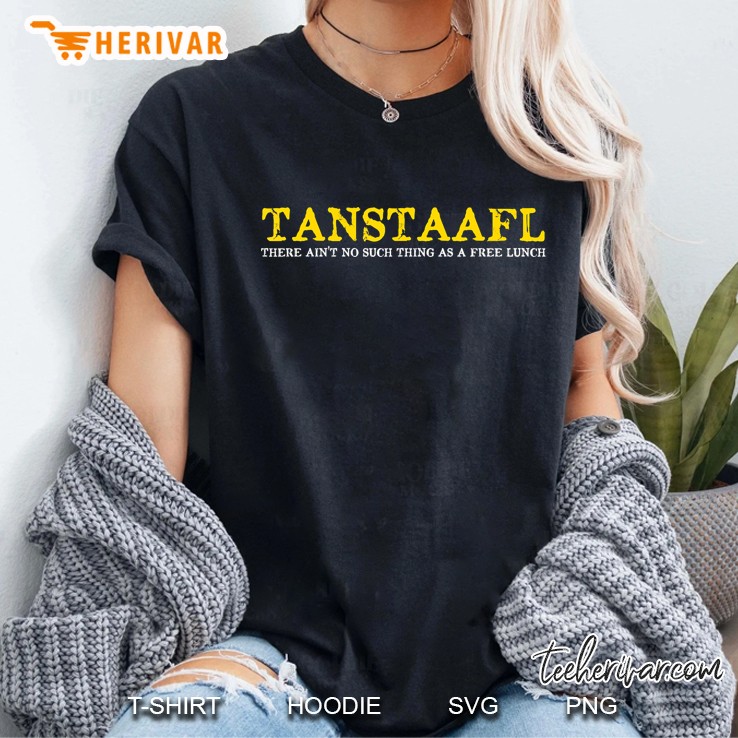 Vintage Distressed Libertarian Tanstaafl Free Lunch Ladies Tee