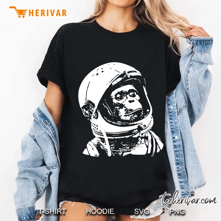 Vintage Space Travel Astronaut Monkey Ladies Tee