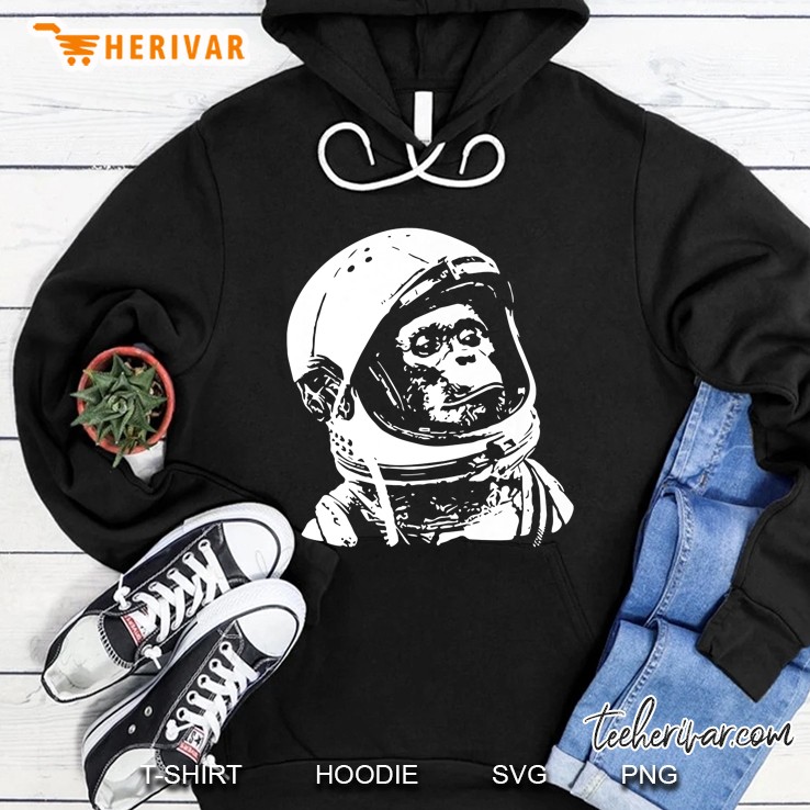 Vintage Space Travel Astronaut Monkey Hoodie