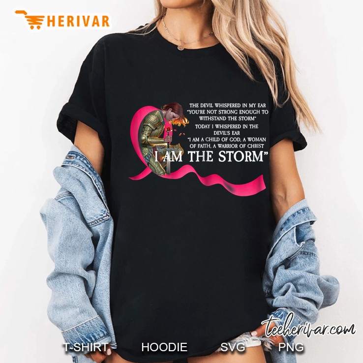 Womens I Am The Storm - Breast Cancer Warrior Ladies Tee