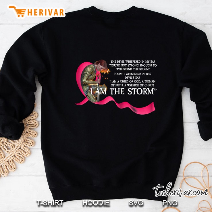 Womens I Am The Storm - Breast Cancer Warrior Sweatshirt
