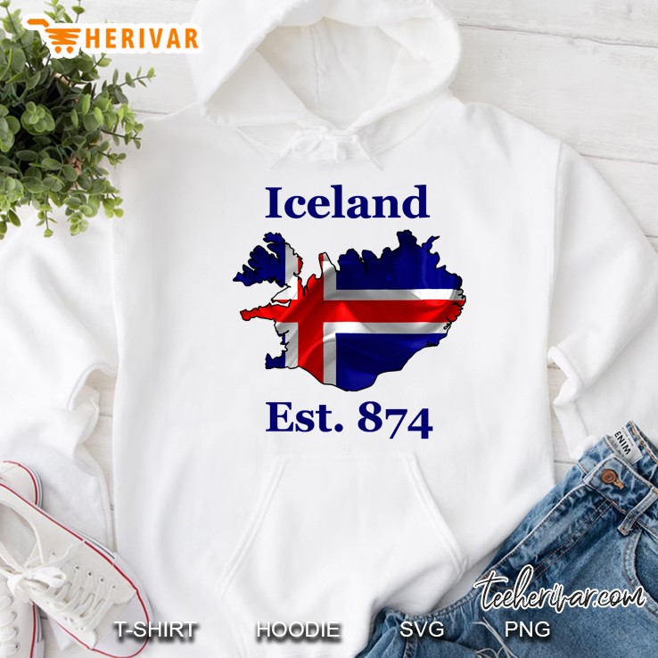 Iceland - Est. 874 - Nordic Viking Hoodie