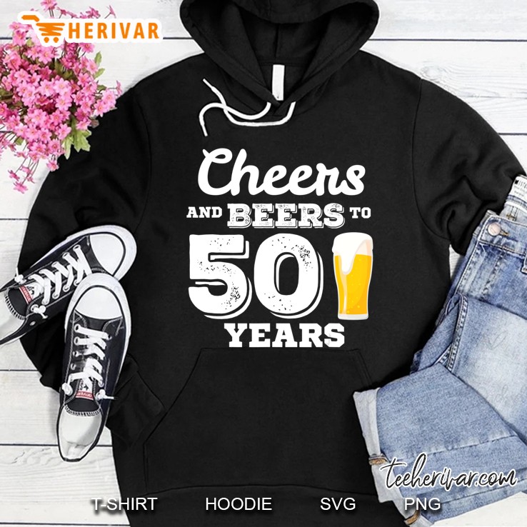 50Th Birthday Shirt Gift Cheers And Beers To 50 Years Tshirt Mugs