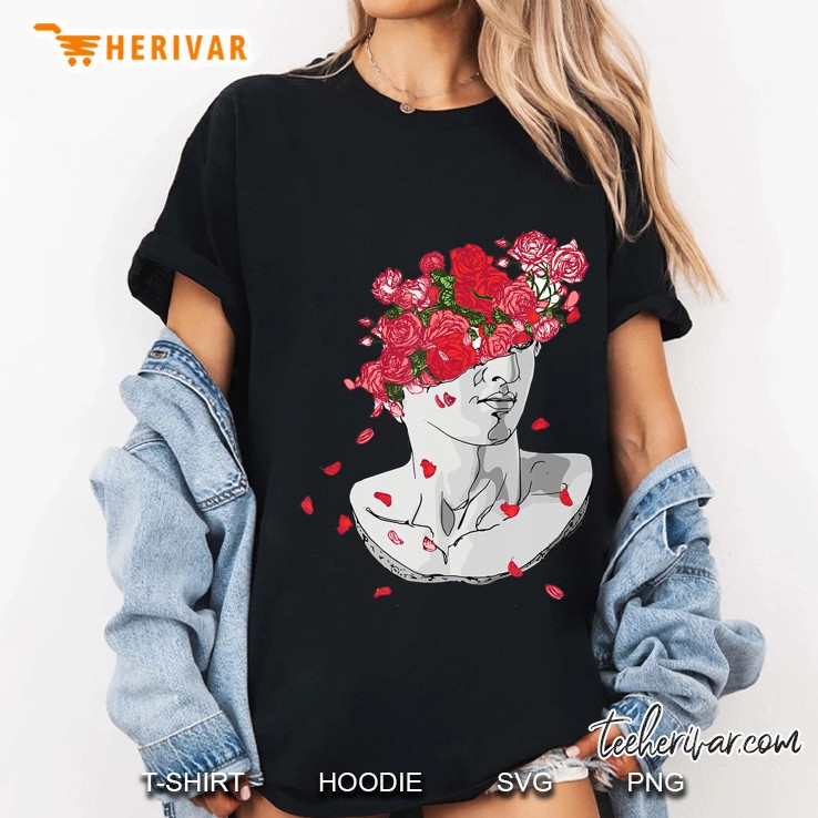 Aesthetic David Greek Statue Floral Art Aesthetic Style Hoodie