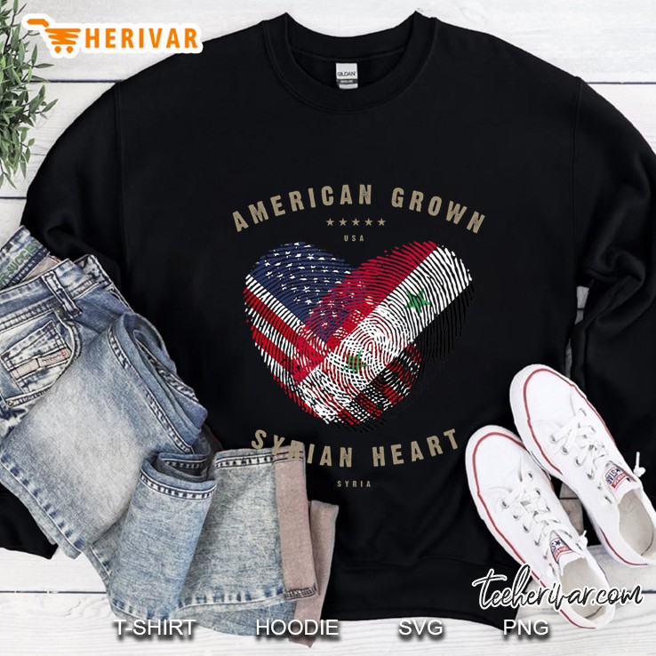 American Grown Syrian Heart Love Syria Flag Mugs