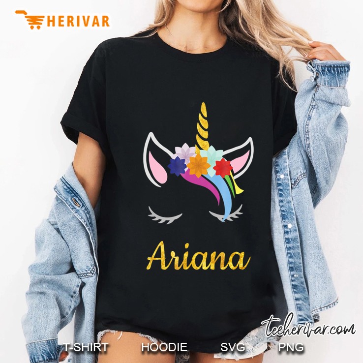 Ariana Unicorn Name Shirt For Ariana Ladies Tee