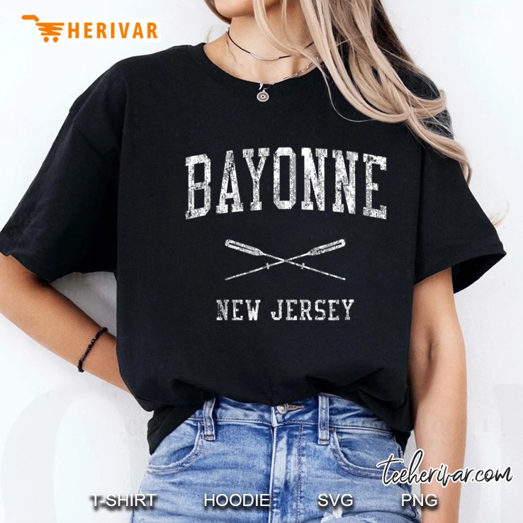 Bayonne New Jersey Nj Vintage Nautical Sports Design Tee Hoodie