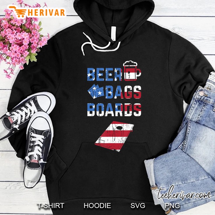 Beer Bags Boards United States Flag Cornhole Hoodie