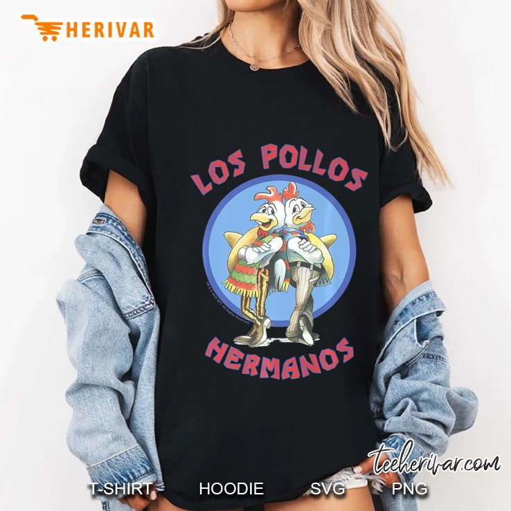 Breaking Bad Los Pollos Hermanos Back To Back Portrait Logo Hoodie