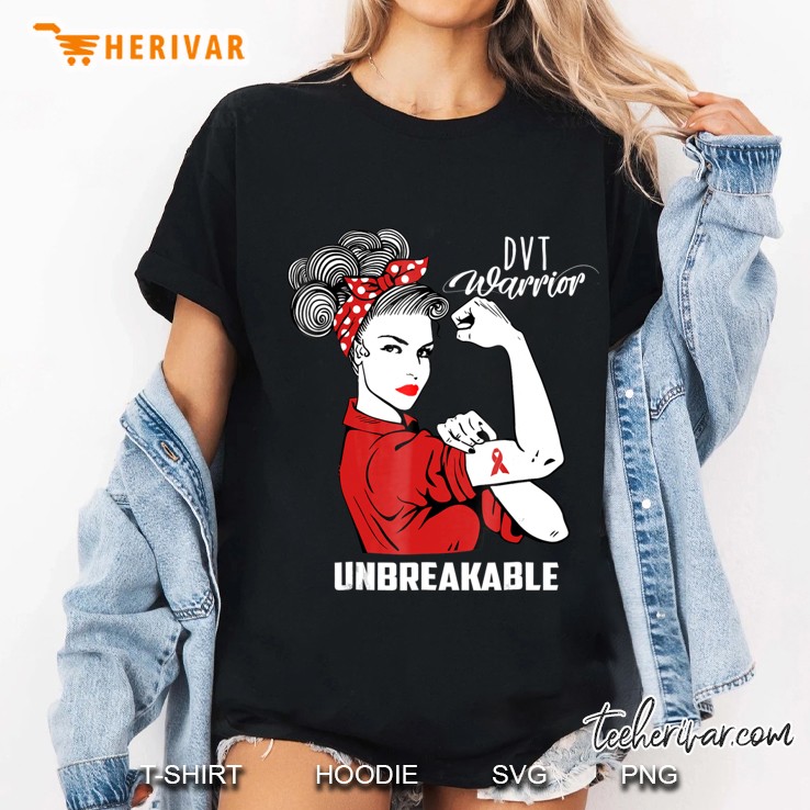 Deep Vein Thrombosis Dvt Warrior Unbreakable Shirt Awareness Ladies Tee