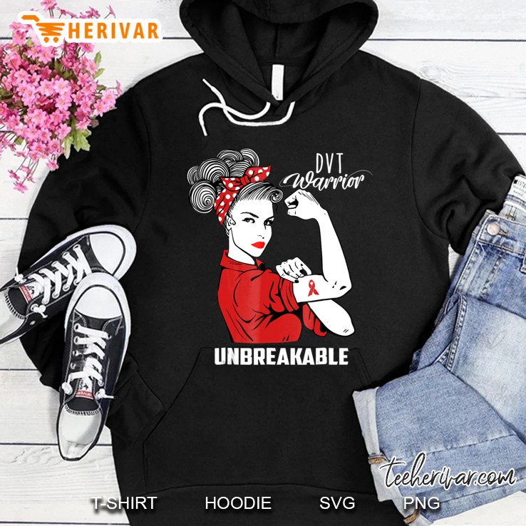 Deep Vein Thrombosis Dvt Warrior Unbreakable Shirt Awareness Hoodie
