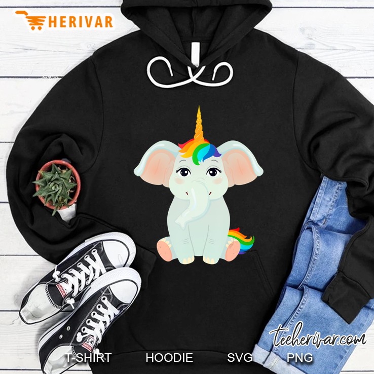 Elephant Unicorn Design Hoodie