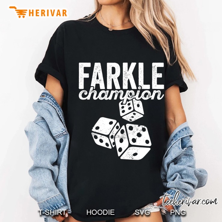 Farkle Champion For Dice Board Game Night Lovers Ladies Tee