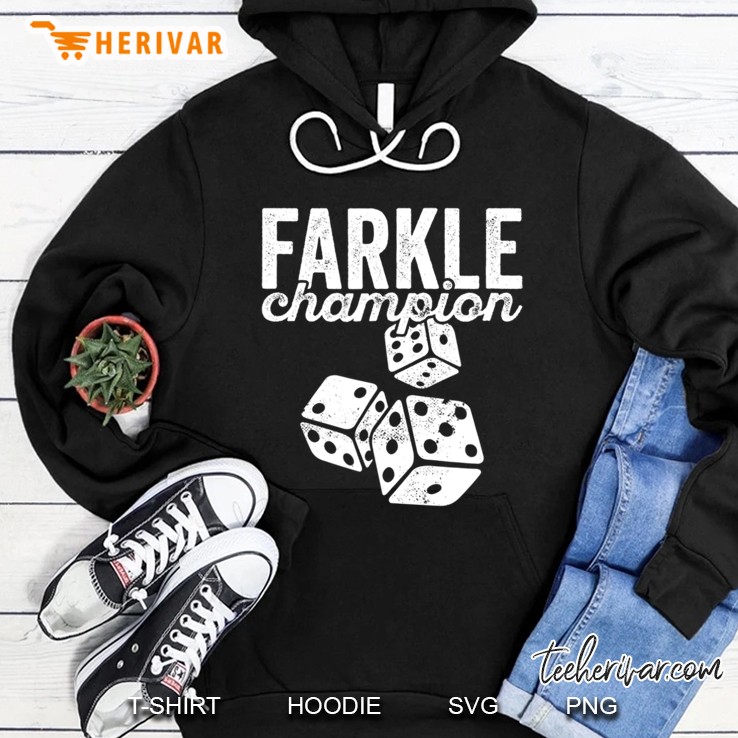 Farkle Champion For Dice Board Game Night Lovers Hoodie