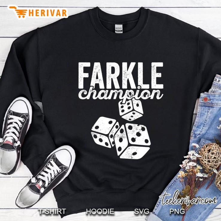 Farkle Champion For Dice Board Game Night Lovers Sweatshirt