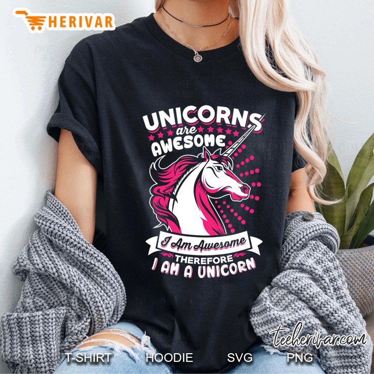Funny Unicorn - Unicorn Shirt - Unicorns Are Awesome Ladies Tee