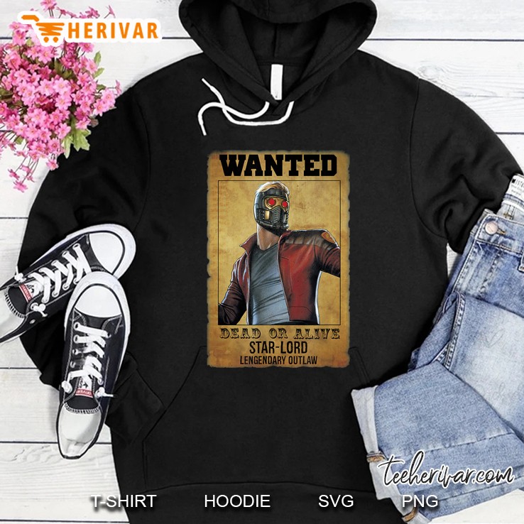 Marvel Star-Lord Guardians Of The Galaxy Wanted Poster Shirt Hoodie
