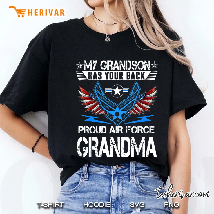 My Grandson Has Your Back Proud Air Force Grandma Hoodie